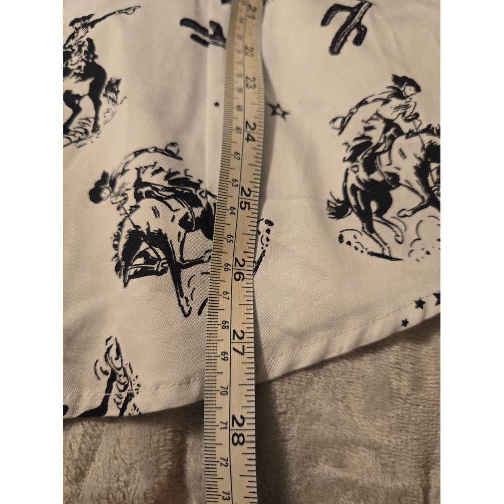 Wrangler Retro Western Pearl Snap Cowgirl Shirt Womens Med White Black 112330046 - Picture 10 of 12